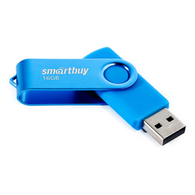 Флэш-драйв Smartbuy Twist 16GB USB 2.0 голубой корпус SB016GB2TWB