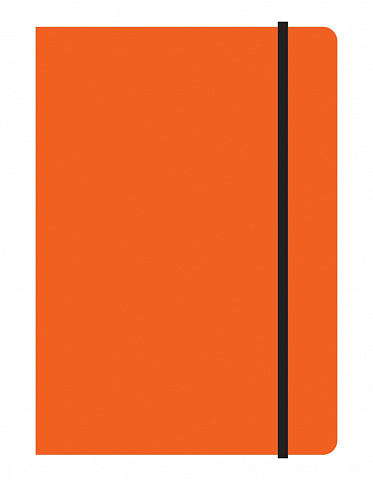 Тетрадь А5 120л. клетка ErichKrause оранжевая на резинке 39492