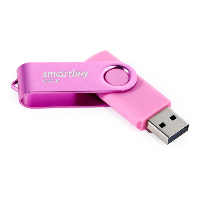 Флэш-драйв Smartbuy Twist 64GB USB 2.0 пурпурный корпус SB064GB2TWP