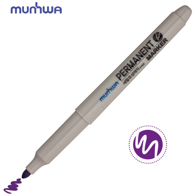 Маркер перманентный MunHwa 1.5мм. фиолетовый, пулевидный FPM-00