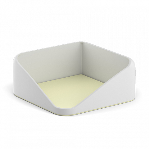 Подставка для бумажного блока ErichKrause Forte Pastel пластиковая, белая с желтым 55973