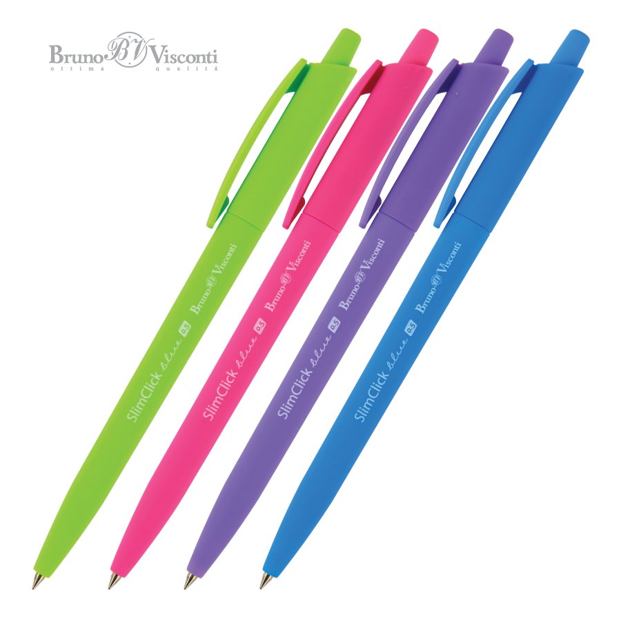 Ручка шариковая автоматическая BrunoVisconti SlimClick Special 0,5 мм. синяя 20-0077