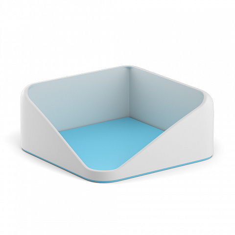Подставка для бумажного блока ErichKrause Forte Pastel пластиковая, белый с голубым 55975