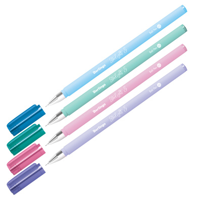 Ручка шариковая Berlingo StarlightS синяя 0,5 мм. пастель ассорти 05255