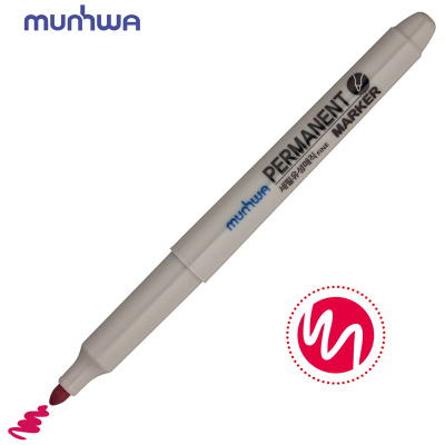 Маркер перманентный MunHwa 1.5мм. розовый, пулевидный FPM-10