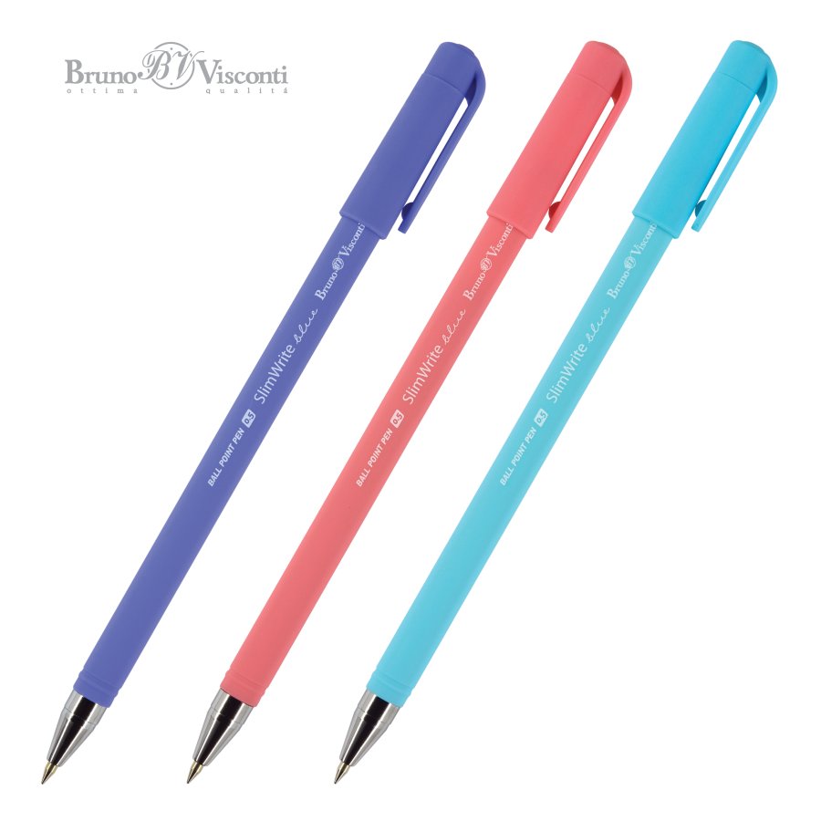 Ручка шариковая синяя BrunoVisconti SlimWrite Joy 0,5 мм. 20-0053