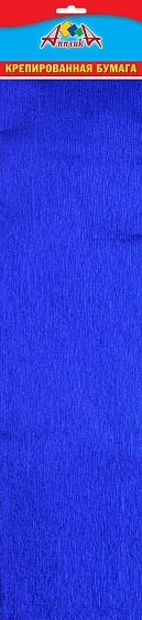 Бумага цветная крепированная Апплика 50х100см. Синий металлик С0307-21