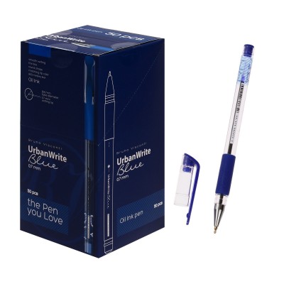 Ручка шариковая синяя чернила на масляной основе BrunoVisconti UrbanWrite 0,7мм. 20-0318/01