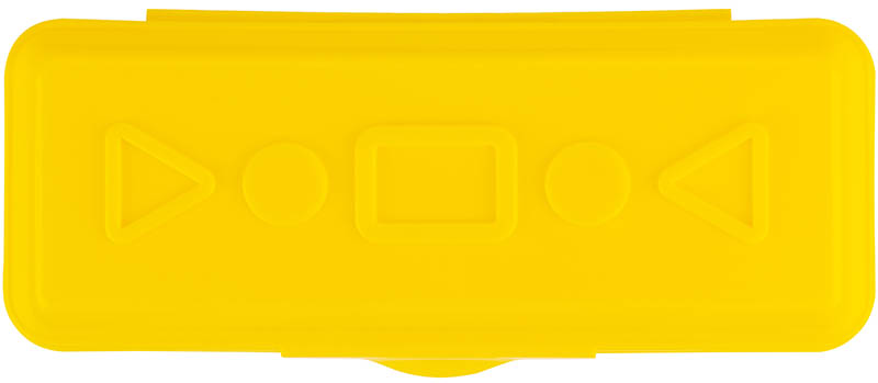 Пенал пластиковый Цветик прозрачный желтый 171211