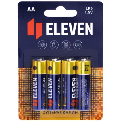 Батарейка Eleven Super AA LR6 алкалиновая 1шт. 301756