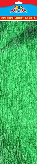 Бумага цветная крепированная Апплика 50х100см. Зеленый металлик С0307-22