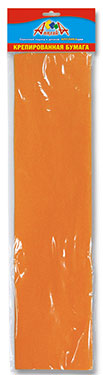 Бумага цветная крепированная Апплика 50х250см. Оранжевый С0307-10