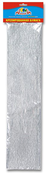 Бумага цветная крепированная Апплика 50х250см. Серебро С0307-02
