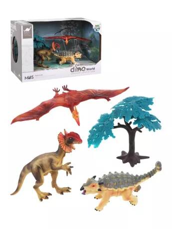 Игровой набор Динозавры 4 предмета, коробка. Наша игрушка 201055326