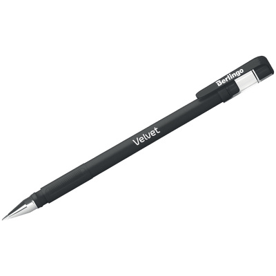 Ручка гелевая Berlingo Velvet черная 0,5 мм. прорезиненный корпус 50125