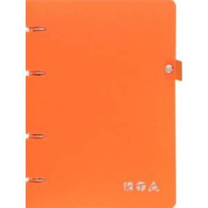 Тетрадь 80л. на кольцах со сменным блоком Апплика Оранжевый пластиковая обложка С9352-04