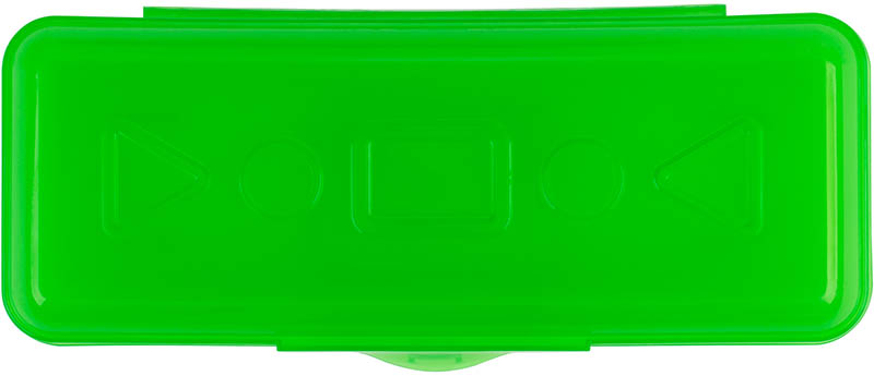 Пенал пластиковый Цветик прозрачный зеленый 171725п