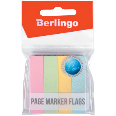Бумажные флажки-закладки Berlingo Пастель 12х50 мм. 4*100 л. LSz 50125