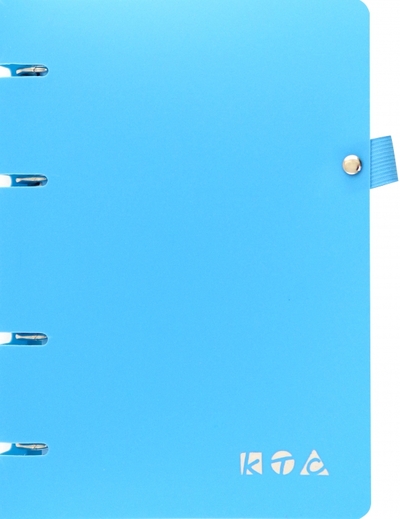 Тетрадь 80л. на кольцах со сменным блоком Апплика Голубой пластиковая обложка С9352-03