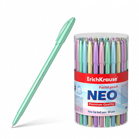 Ручка шариковая ErichKrause Neo Pastel pearl синяя 0.7 мм. 55380