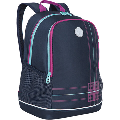 Рюкзак школьный Grizzly 28*38*18 см. синий RG-163-3