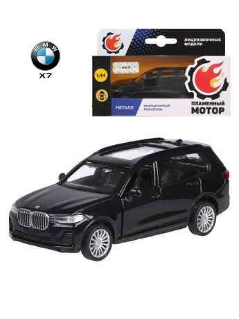 Машинка металлическая инерционная BMW X7 Cruiser 1:44, открываются двери 11,5 см., черный, в коробке. Наша игрушка. 870859