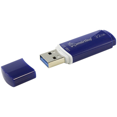 Флэш-драйв Smartbuy Crown 32GB USB 3.0/3.1 синий корпус SB32GBCRW-BI