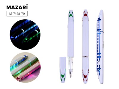 Ручка шариковая Mazari Train с подсветкой 0,7 мм. синяя М-7428-70