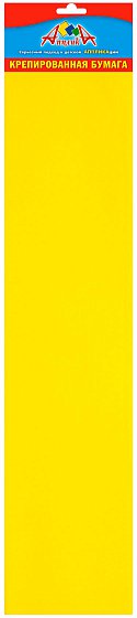 Бумага цветная крепированная Апплика 50х250см. Желтый С0307-16
