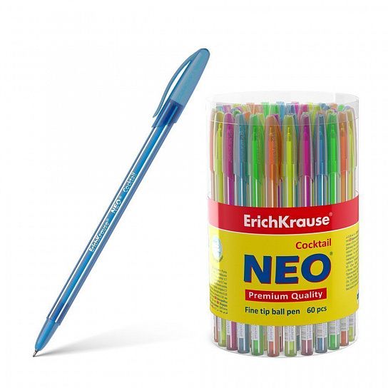 Ручка шариковая ErichKrause Neo Cocktail синяя 0,7 мм. 33518