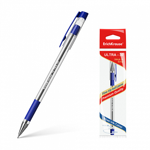 Ручка шариковая ErichKrause Ultra L30 синяя 19613