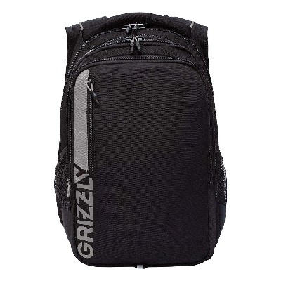 Рюкзак Grizzly 31*42*22см. черный-серый RU-538-1