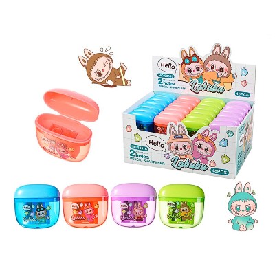 Точилка пластиковая Mazari Зубастик 2 отв. с контейнером M-3039