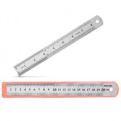 Линейка 20см. металлическая Mazari M-5562