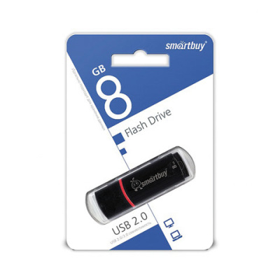 Флэш-драйв Smartbuy Crown 8GB USB 2.0 черный корпус SB8GBCRW-K