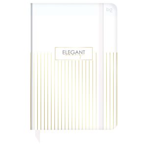 Ежедневник А5 136л. недатированный BG Minimal. White, твердая обложка на резинке 64350