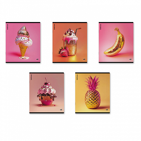 Тетрадь 48л. клетка ErichKrause Glow Food 65555