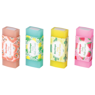 Ластик Berlingo Funline. Fruits and Flowers прямоугольный, ассорти BLc00400