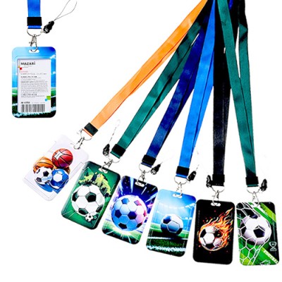 Бейдж вертикальный Mazari SPORT с рисунком на ленте, пластиковый, 70х110мм. М-4858