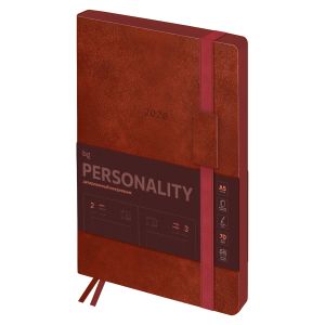 Ежедневник А5 176л. датированный 2026г. BG Personality. Sienna ярко-коричневый. 09424