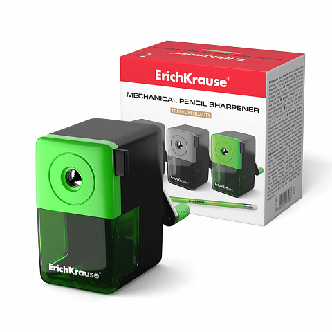 Точилка механическая ErichKrause с контейнером цвет корпуса ассорти 6798