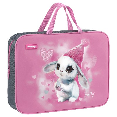 Папка текстильная на молнии A4 Berlingo Dreamy Bunny с ручками BR-FB-0524