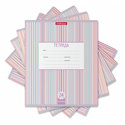 Тетрадь 24л. линия ErichKrause Optima Stripes Mix 58214