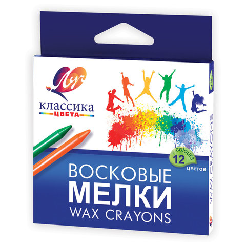 Мелки восковые 12цв. Луч Классика круглые 12С 861-08