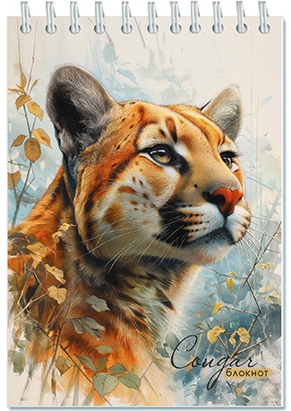 Блокнот А6 80л. клетка, на гребне Апплика Пума С4173-105