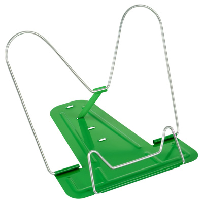 Подставка для книг Стамм металлическая, зеленая. ПКМ-31192