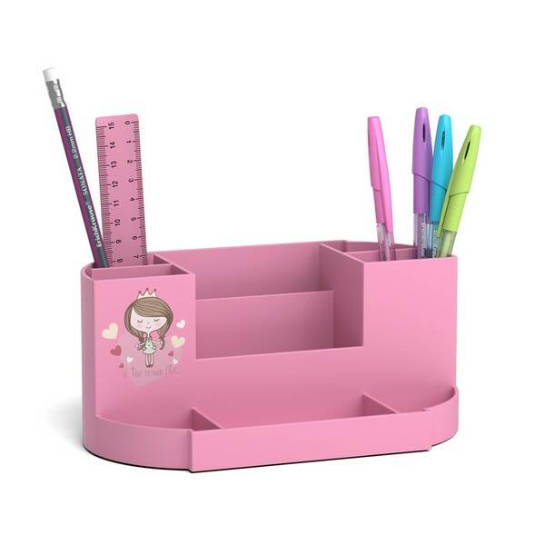 Органайзер настольный ErichKrause Victoria Pastel Princess 7 предметов розовый 57962