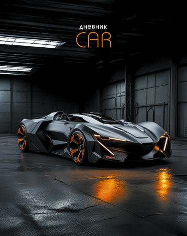 Дневник школьный 1-11 классов Апплика Авто на черном, твердая обложка, 40л. С4072-146