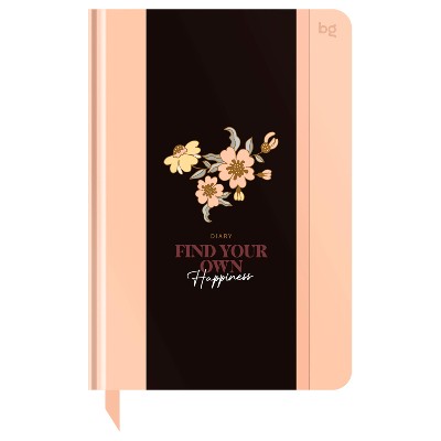 Ежедневник недатированный А5 136л. BG Flowery. Peach, твердая обложка на резинке 64363