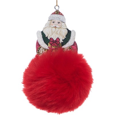 Ёлочное украшение полиэстер Дед Мороз 10,6x6x6см. 92574 Феникс-Презент 